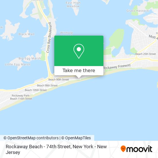 Mapa de Rockaway Beach - 74th Street