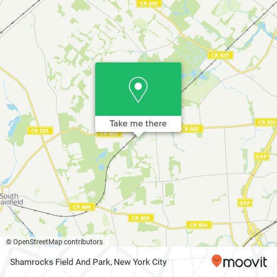 Mapa de Shamrocks Field And Park