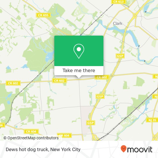 Mapa de Dews hot dog truck