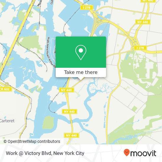 Work @ Victory Blvd map