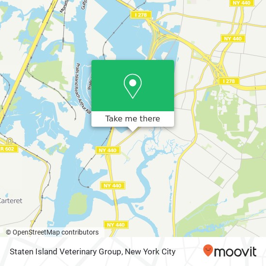 Mapa de Staten Island Veterinary Group