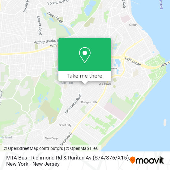 Mapa de MTA Bus - Richmond Rd & Raritan Av (S74 / S76 / X15)