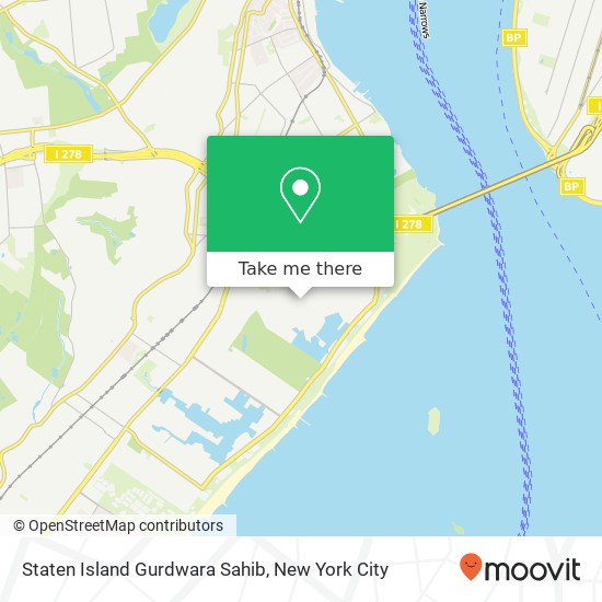 Mapa de Staten Island Gurdwara Sahib