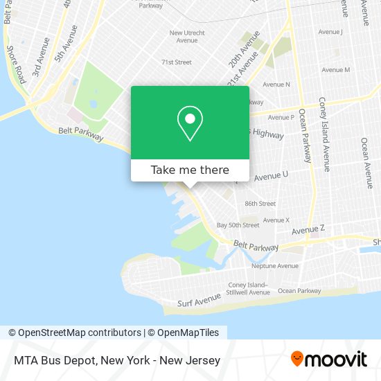 MTA Bus Depot map