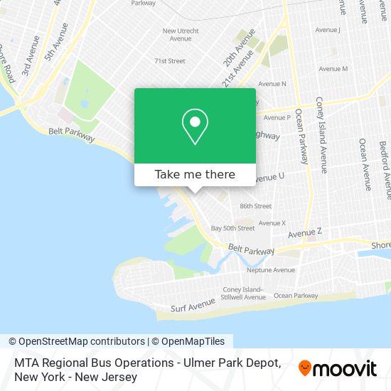 MTA Regional Bus Operations - Ulmer Park Depot map