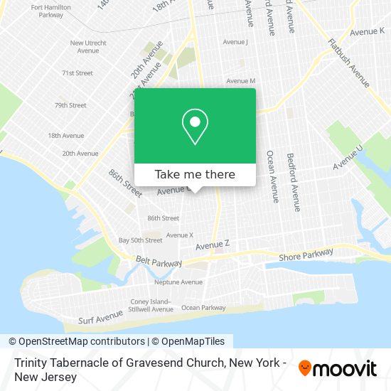 Trinity Tabernacle of Gravesend Church map