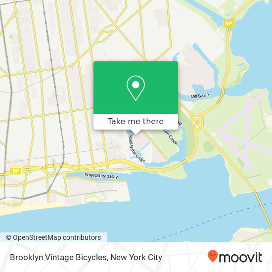 Mapa de Brooklyn Vintage Bicycles