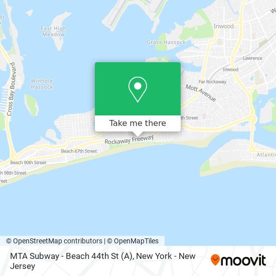 Mapa de MTA Subway - Beach 44th St