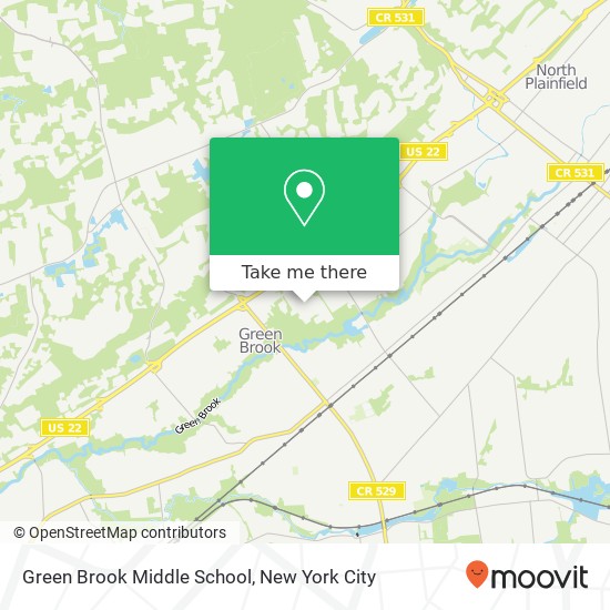 Green Brook Middle School map