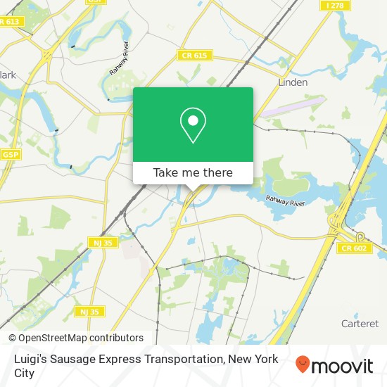 Luigi's Sausage Express Transportation map