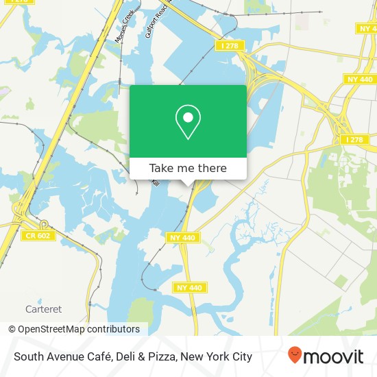 Mapa de South Avenue Café, Deli & Pizza