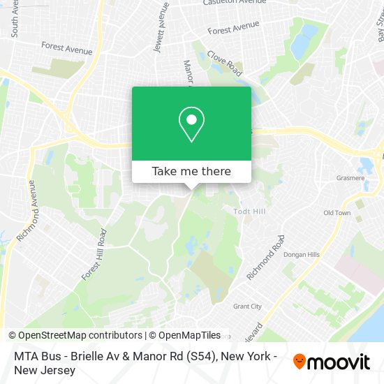 Mapa de MTA Bus - Brielle Av & Manor Rd (S54)