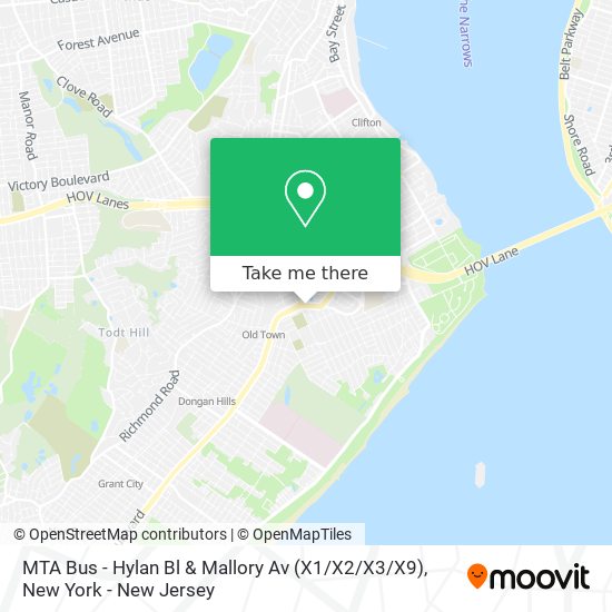 MTA Bus - Hylan Bl & Mallory Av (X1 / X2 / X3 / X9) map