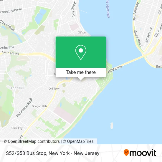 S52/S53 Bus Stop map