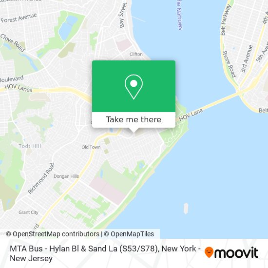 MTA Bus - Hylan Bl & Sand La (S53 / S78) map