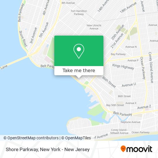 Shore Parkway map