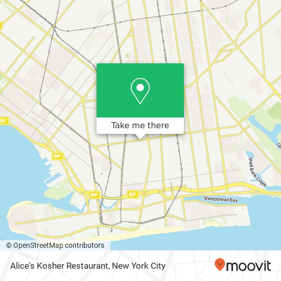 Mapa de Alice's  Kosher Restaurant