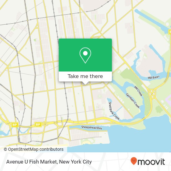 Avenue U Fish Market map