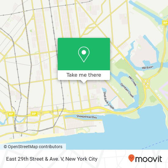 Mapa de East 29th Street & Ave. V
