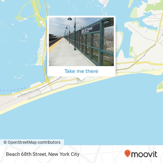 Beach 68th Street map