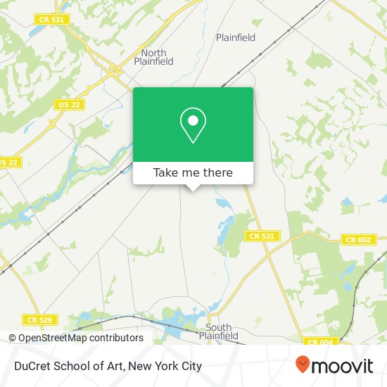 Mapa de DuCret School of Art