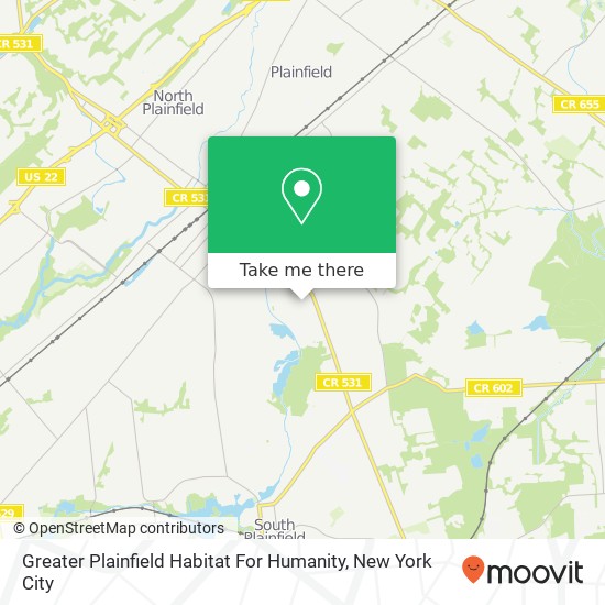 Mapa de Greater Plainfield Habitat For Humanity
