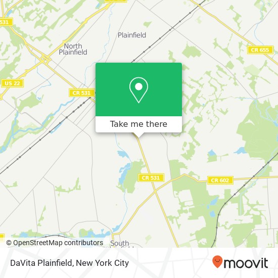 Mapa de DaVita Plainfield