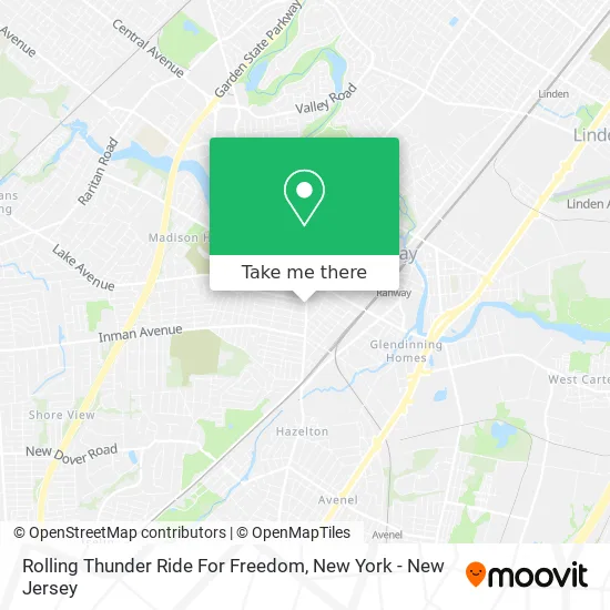 Rolling Thunder Ride For Freedom map