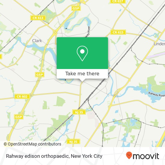 Mapa de Rahway edison orthopaedic