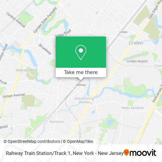 Rahway Train Station/Track 1 map