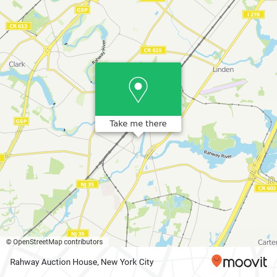 Mapa de Rahway Auction House