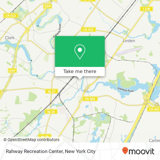 Rahway Recreation Center map