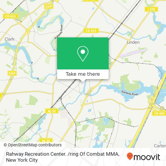 Mapa de Rahway Recreation Center. /ring Of Combat MMA