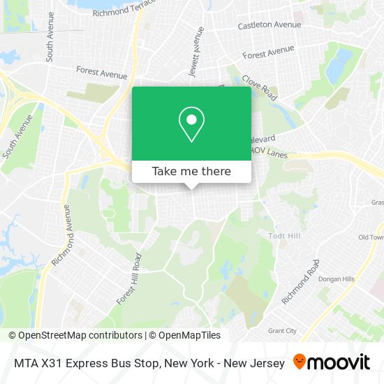 Mapa de MTA X31 Express Bus Stop