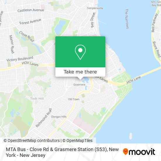 MTA Bus - Clove Rd & Grasmere Station (S53) map