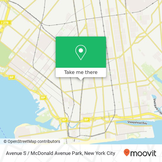 Avenue S / McDonald Avenue Park map