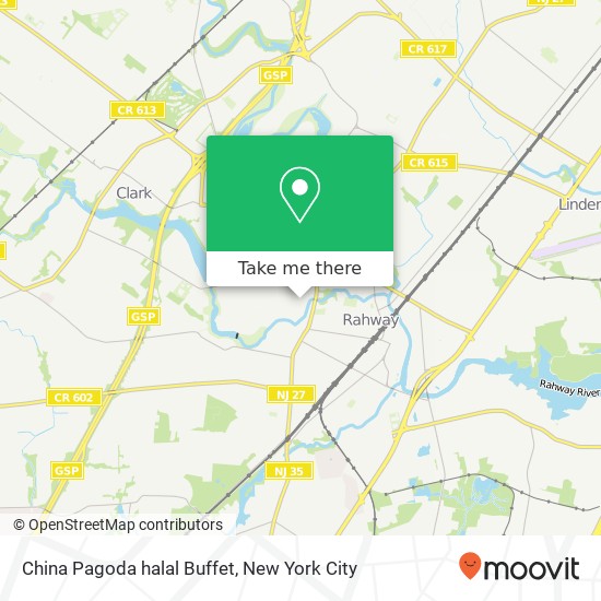 China Pagoda halal Buffet map