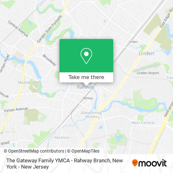 The Gateway Family YMCA - Rahway Branch map
