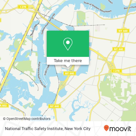 Mapa de National Traffic Safety Institute