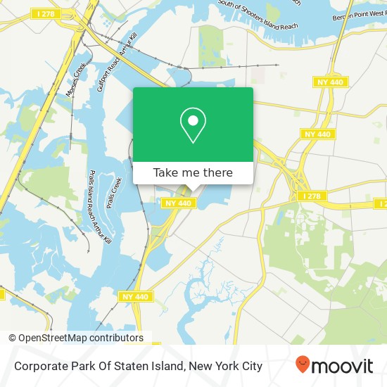 Corporate Park Of Staten Island map