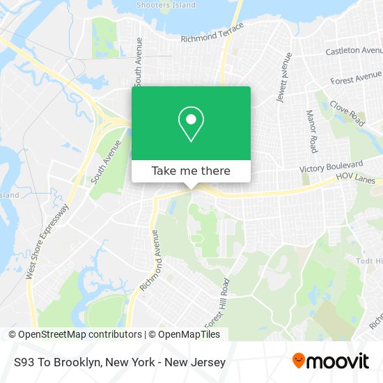 S93 To Brooklyn map