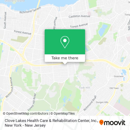 Mapa de Clove Lakes Health Care & Rehabilitation Center, Inc.