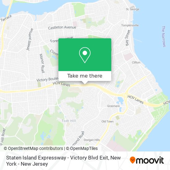 Mapa de Staten Island Expressway - Victory Blvd Exit