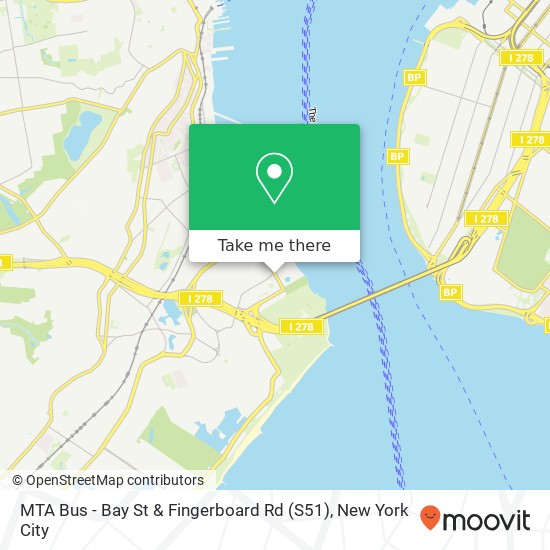 MTA Bus - Bay St & Fingerboard Rd (S51) map