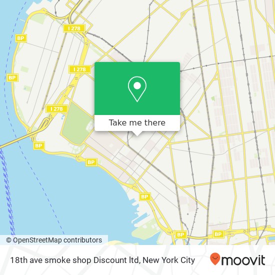 Mapa de 18th ave smoke shop Discount ltd