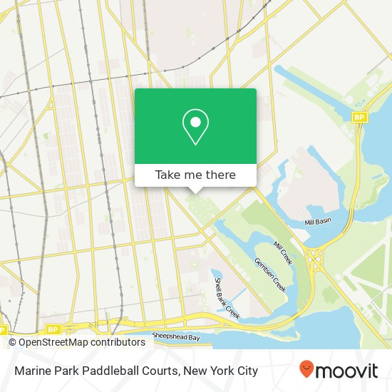 Marine Park Paddleball Courts map