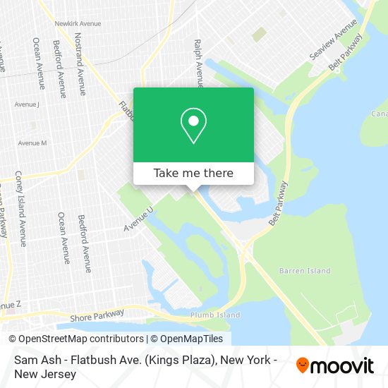 Mapa de Sam Ash - Flatbush Ave. (Kings Plaza)