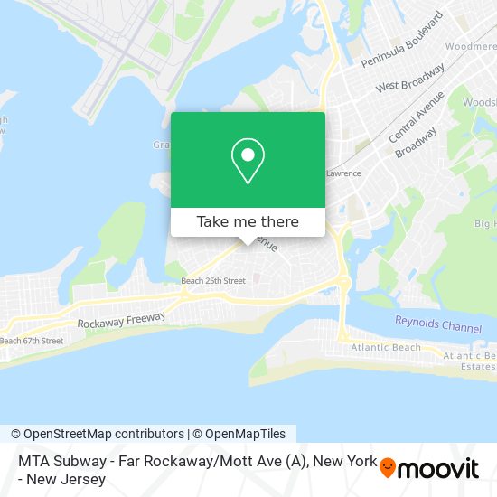 Mapa de MTA Subway - Far Rockaway / Mott Ave