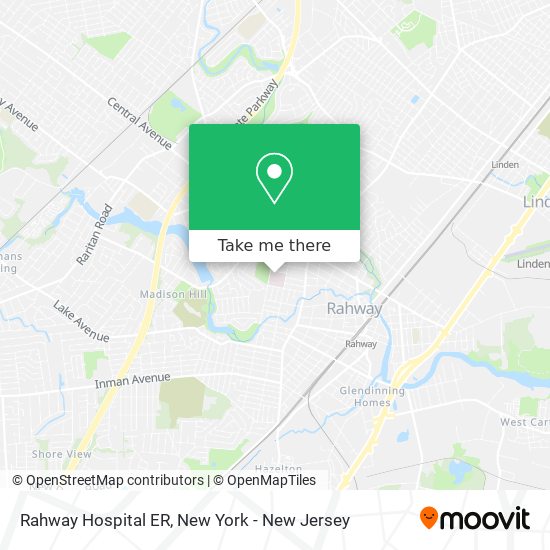 Rahway Hospital ER map