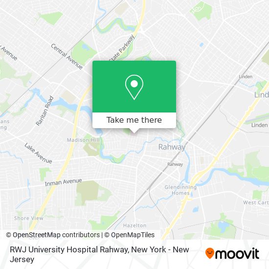Mapa de RWJ University Hospital Rahway
